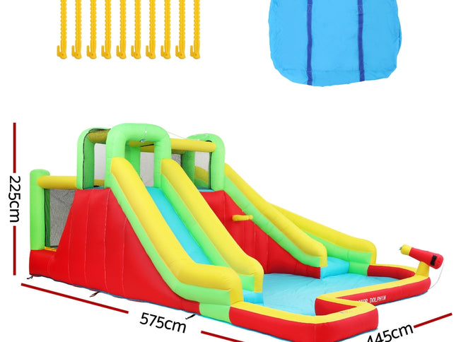 Doctor Dolphin Kids Inflatable Pool Water Slide Park Jumping Castle 575X445CM