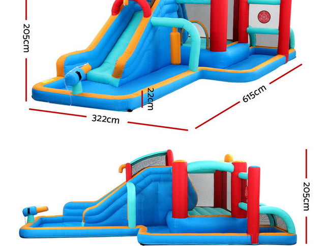 Kids Inflatable Water Slide Splash Pool Park Jumping Castle Bounce 615X322CM