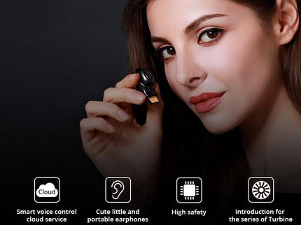 Wireless In-Ear Headset With Usb Cable - Black 5.0-1915196499868913667