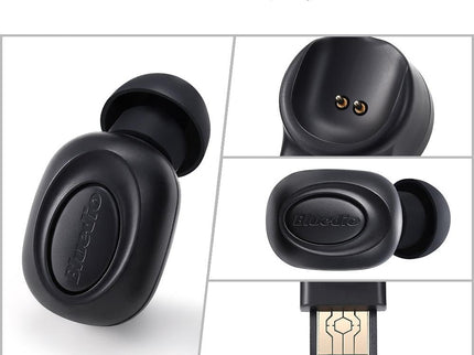 Wireless In-Ear Headset With Usb Cable - Black 5.0-1915196499868913671