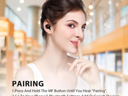 Wireless In-Ear Headset With Usb Cable - Black 5.0-1915196499868913673