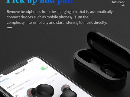 Wireless Sports Bluetooth Earphones - Binaural Stereo Black-1915196699073187846