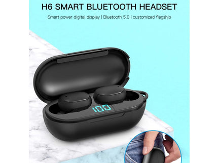 Wireless Bluetooth Earphones With Digital Display & Charging Box - H6 Tws-1915197206844018694