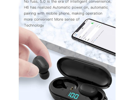 Wireless Bluetooth Earphones With Digital Display & Charging Box - H6 Tws-1915197206844018697