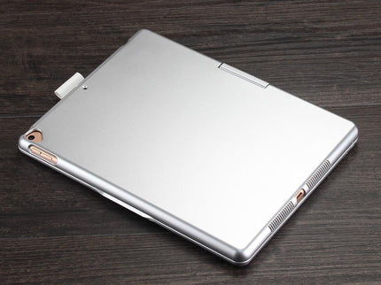 Rotatable Bluetooth Keyboard Leather Case For Ipad 10.2 With Backlit Pen Slot - Silver-1915196596543426563