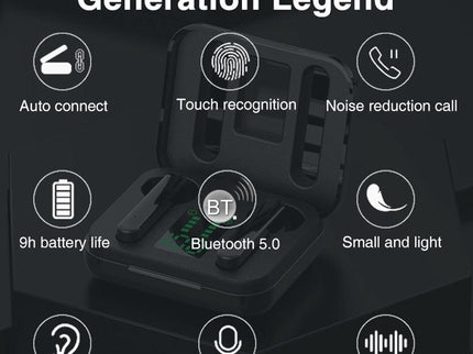 Wireless Bluetooth Earphones With Charging Box & Led Display-1915196637760851972