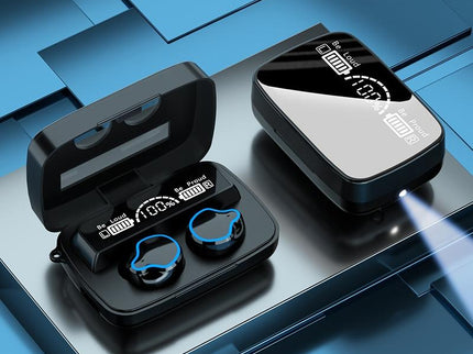 Wireless Bluetooth 5.0 Earphones With Digital Display And Flashlight-1915196704290902016