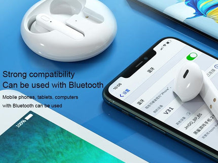 Wireless Stereo Bluetooth Earphones - V31 Sight Series White-1915196637916041224