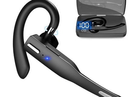 Wireless Bluetooth Earphone With Noise Cancelling & Rotatable Earhook - Charging Box & Digital Display-1922443437601329159