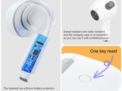Pro True Wireless Stereo Bluetooth Earphones - White-1915196625047916547