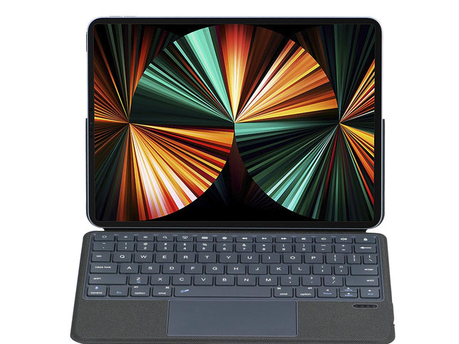 Bluetooth Keyboard Leather Case For Ipad Air / Pro 11 - Touch Pad - Black-1922443417741299713