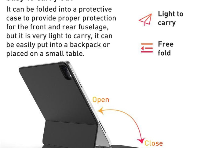 Magic Bluetooth Keyboard Leather Case For Ipad Pro 11 - Black-1915196754647715842