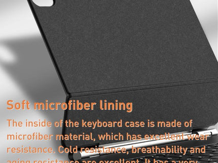 Magic Suspended Bluetooth Keyboard Leather Case For Ipad Air 2022 / 2020 - Black-1915196722431266821