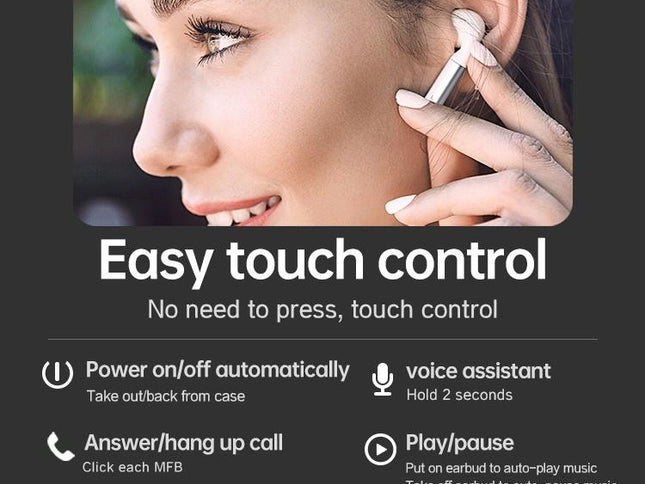 Wireless Bluetooth 5.0 Earphones - J1 Pro - Black-1915196805415571458