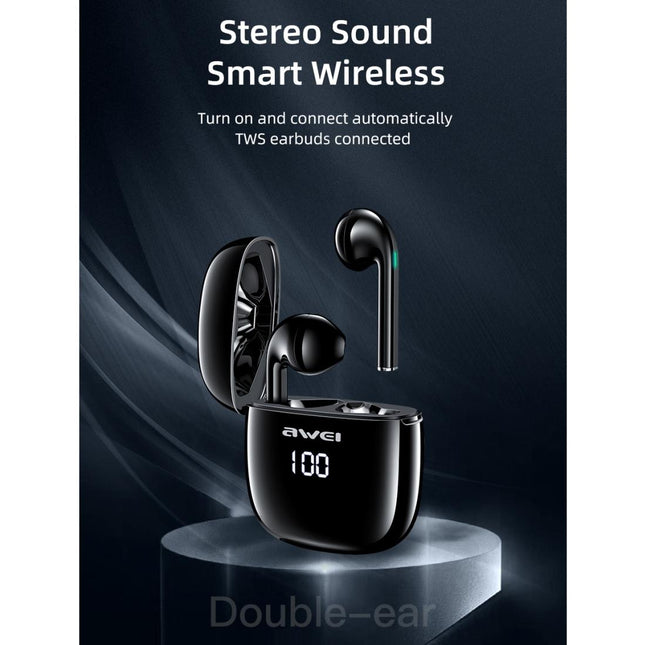 Wireless T28P Bluetooth V5.0 Tws Sports Headset With Led Display And Charging Case-1915196798759211009
