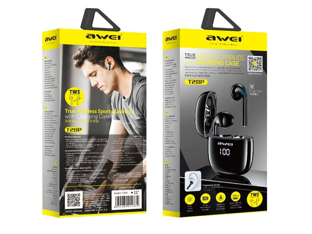 Wireless T28P Bluetooth V5.0 Tws Sports Headset With Led Display And Charging Case-1915196798759211010