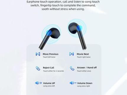 Wireless T28P Bluetooth V5.0 Tws Sports Headset With Led Display And Charging Case-1915196798759211014