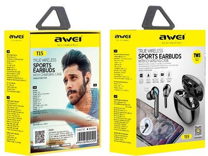 Wireless Sports Headset With Charging Case - T15 Tws Bluetooth V5.0 Black-1915196677946478595
