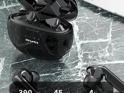 Wireless Sports Headset With Charging Case - T15 Tws Bluetooth V5.0 Black-1915196677946478597