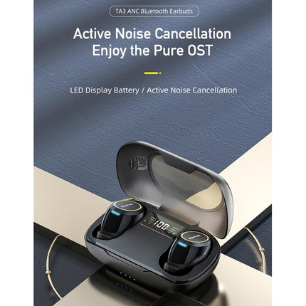 Wireless Active Noise Reduction Earphones - Black-1915196709240180737