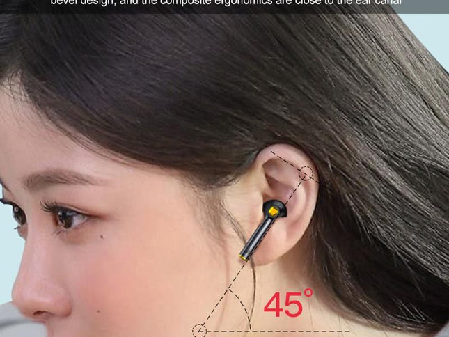 Waterproof Bluetooth Earphones With Digital Display - Black-1915196734078849026