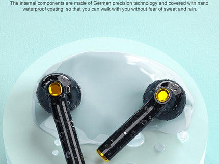 Waterproof Bluetooth Earphones With Digital Display - Black-1915196734078849029