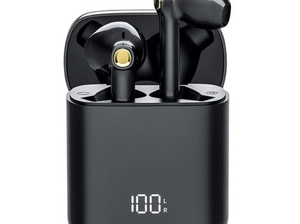 Waterproof Bluetooth Earphones With Digital Display - Black-1915196734078849031