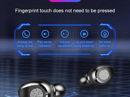 Wireless Bluetooth Headset With Touch Control And Charging Case - V5.0-1915198389801324546