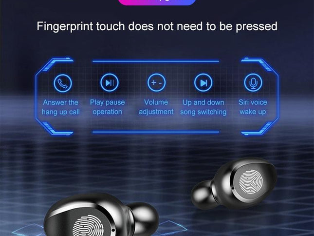 Wireless Bluetooth Headset With Touch Control And Charging Case - V5.0-1915198389801324546