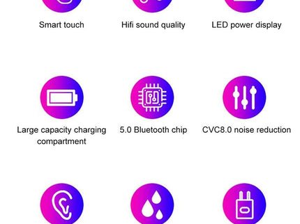 Wireless Bluetooth Headset With Touch Control And Charging Case - V5.0-1915198389801324550