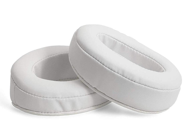Oval Leather Headphone Case For Brainwavz Hm5 / Philips Shp9500 - White-1915196630110441473