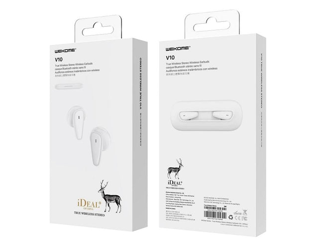 Waterproof Bluetooth 5.0 Earphones With Charging Box - White Deer Series-1915197480841121794