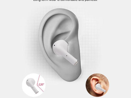 Wireless Bluetooth Earphones With Touch Display - White-1915196624737538054