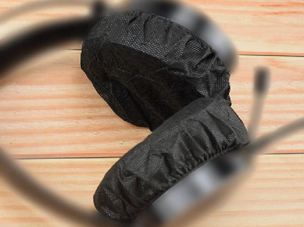 Black Disposable Earphone Earmuffs - Dust & Sweat Proof Breathable-1915196776139329538