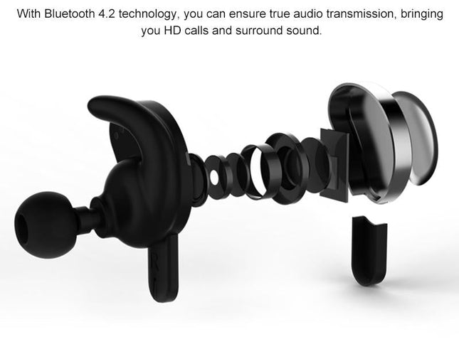 Wireless Bluetooth Earphones With Charging Box - Half Moon Shape Gold-1915196562909302786