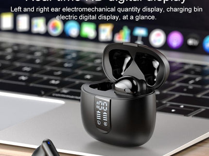 Wireless Bluetooth 5.0 Earphones With Led Display - Black-1915196796813053956