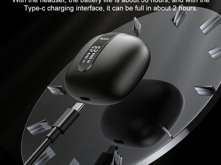 Wireless Bluetooth 5.0 Earphones With Led Display - Black-1915196796813053958