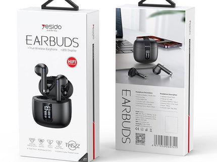 Wireless Bluetooth 5.0 Earphones With Led Display - Black-1915196796813053959