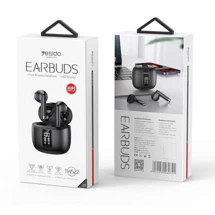 Wireless Bluetooth 5.0 Earphones With Led Display - Black-1915196796813053959
