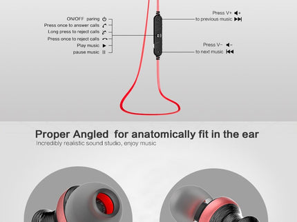Wireless Magnetic Sport Earphones With Bluetooth Control-1915196542009085955