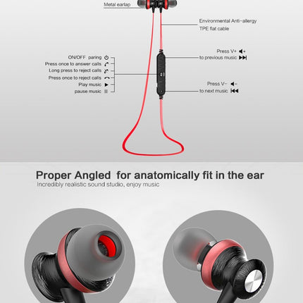 Wireless Magnetic Sport Earphones With Bluetooth Control-1915196542009085955