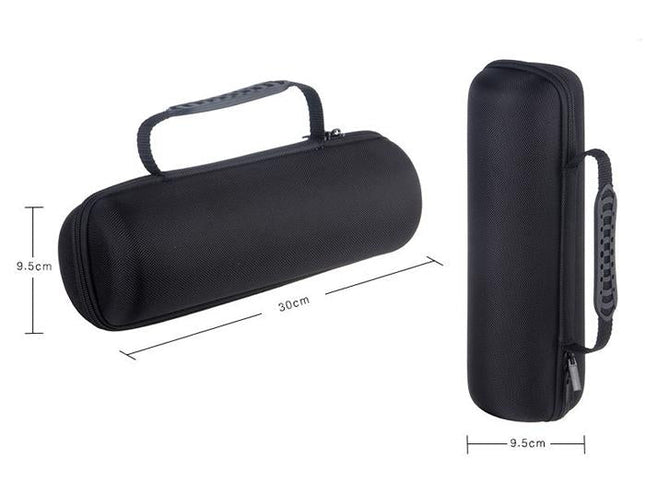 Portable Zipper Case For Jbl Charge 3 Speaker - Black Leather-1915196497486548994