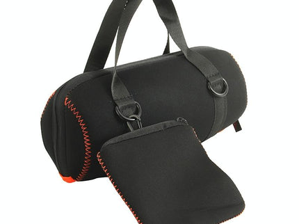 Protective Cover With Strap & Carabiner For Jbl Charge 5 - Black-1915196709688971265