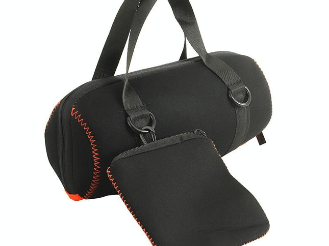 Protective Cover With Strap & Carabiner For Jbl Charge 5 - Black-1915196709688971265