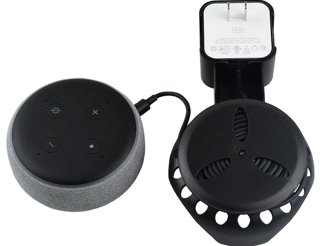 Smart Bluetooth Speaker Holder For Amazon Echo Dot 3 - Portable Wall Plug Accessory Black-1915196774012817410