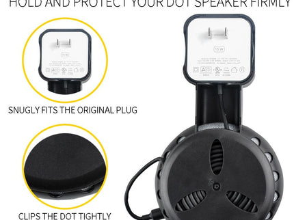 Smart Bluetooth Speaker Holder For Amazon Echo Dot 3 - Portable Wall Plug Accessory Black-1915196774012817412