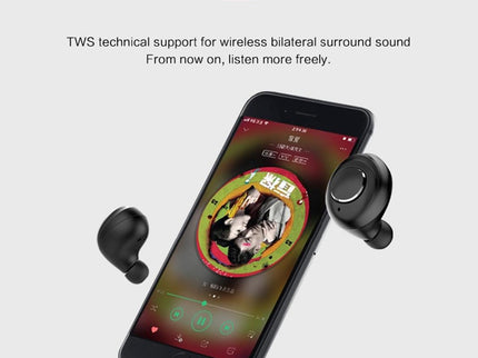 Portable Bluetooth V5.0 Earphones With Charging Box - X8 Tws For Outdoor Sports Black-1915196768874795015