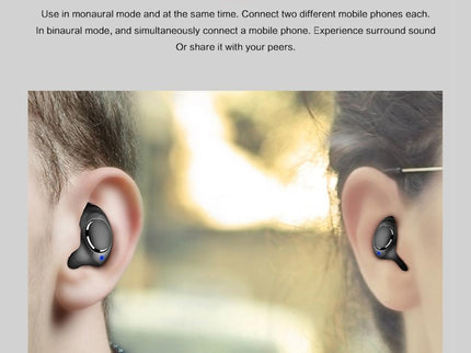 Portable Bluetooth V5.0 Earphones With Charging Box - X8 Tws For Outdoor Sports Black-1915196768874795016