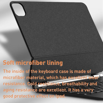 Bluetooth Keyboard Leather Case For Ipad Pro 12.9 - Magic Suspended Black-1915196727028224005