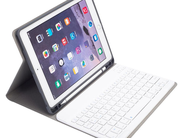 Silk Texture Bluetooth Keyboard Tablet Case For Ipad Air 2 / 1 Pro 9.7 2017 / 2018 With Stand & Pen Slot - Rose Gold-1915196544437587970